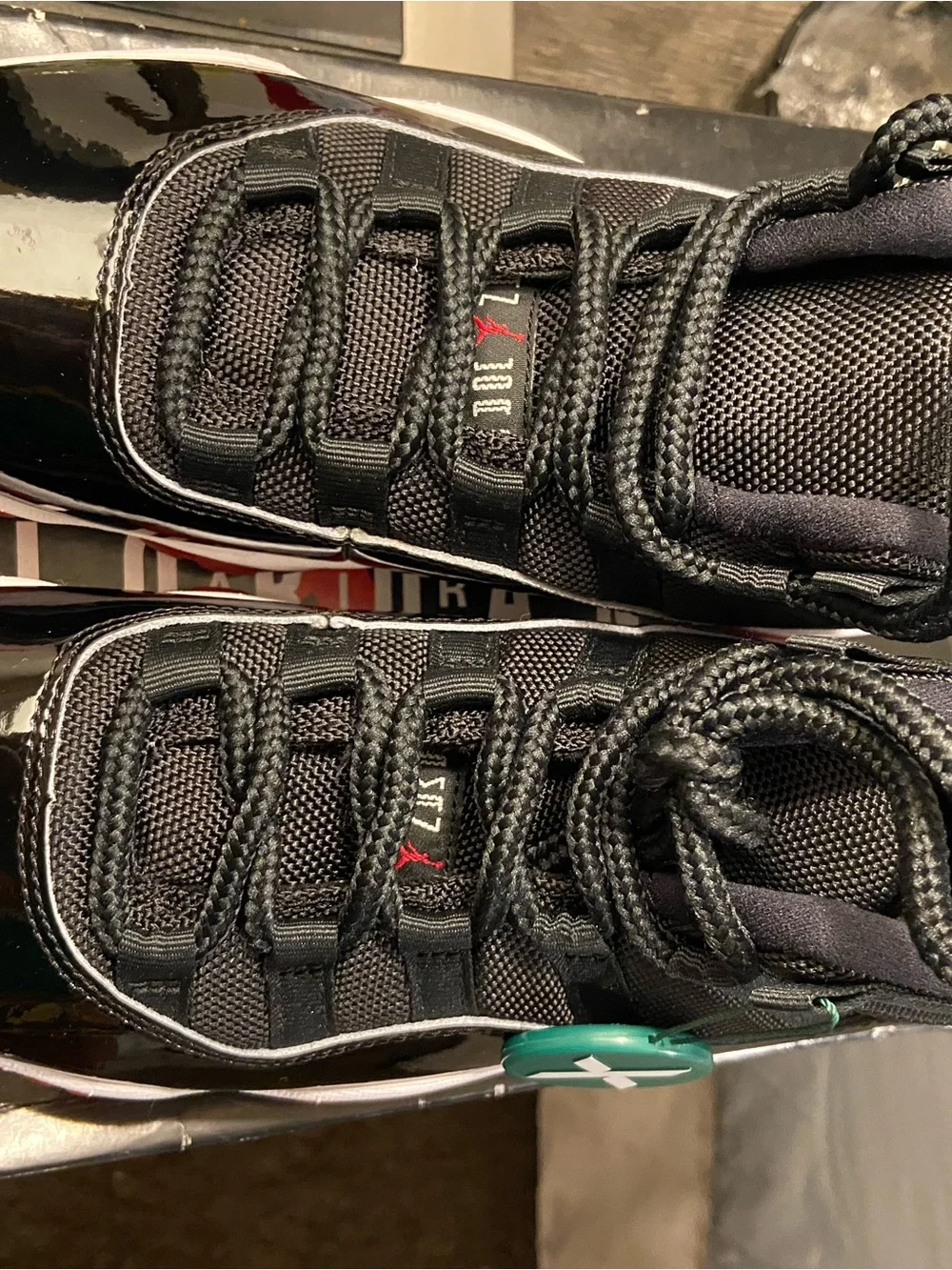 Brand new with tags. Never worn Jordan Black and Red Retro High-Top Sneaker